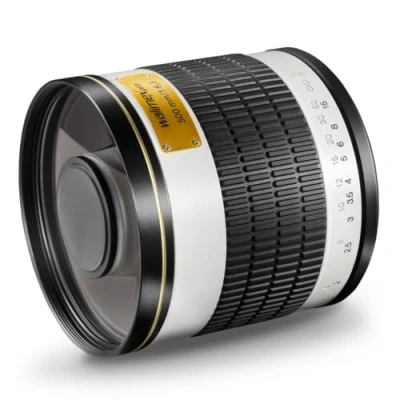 Abbildung von Walimex Pro 500mm 1:6,3 DSLR Spiegel Teleobjektiv für Pentax K Objektivbajonett weiß ( Vollformat Sensor gerechnet, Filterdurchmesser 30,5mm, inkl. T2 Adapter Pentax/Samsung)