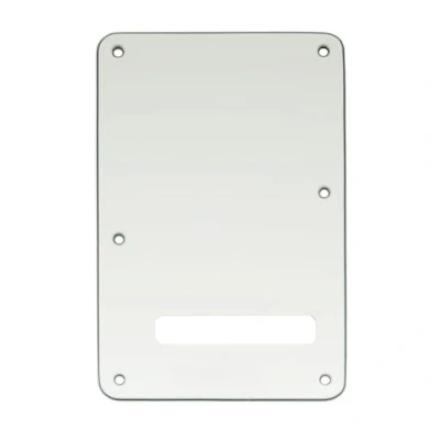 Abbildung von Musiclily 6 Löcher Strat Tremoloabdeckung Back Plate für Fender USA/Mexican Standard Stratocaster Modern Style E Gitarre,3 lagig Pergament
