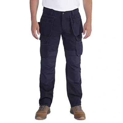 Abbildung von Carhartt Steel Rugged Flex Relaxed Fit Doppelfront Cargo Arbeitshose mit mehreren Taschen, Herren, Blau, W40/L32