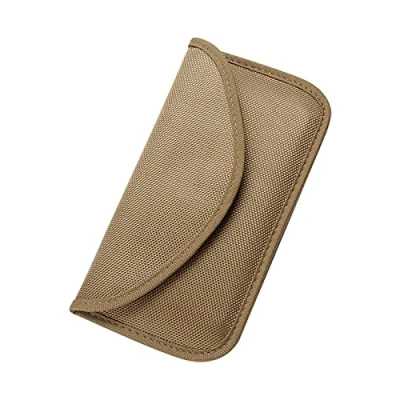Abbildung von DUBENS Faraday Tasche für Telefone, RFID Blockierung Pouch Key Fob Protector Signal Blocking Handy Datenschutz und Autoschlüssel FOB, Karte Schutz (Khaki)