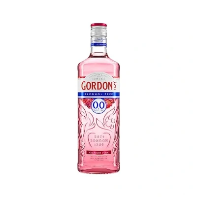 Abbildung von Gordon&#039;s Premium Pink 0,0 % Alkoholfrei Gin Alternative Erfrischend lecker Himbeer und Erdbeergeschmack vol 700 ml Einzelflasche