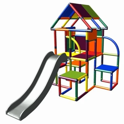 Abbildung von move and stic Spielturm Lina Spielhaus Kletterturm groß mit Kleinkindrutsche