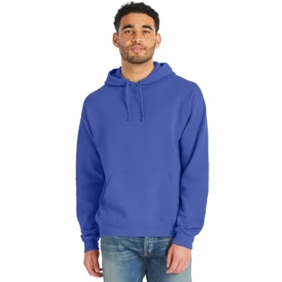 Abbildung von Hanes Herren Men&#039;s ComfortWash Garment Dyed Fleece Hoodie Sweatshirt Kapuzenpullover, Deep Forte Blue, XXX Large