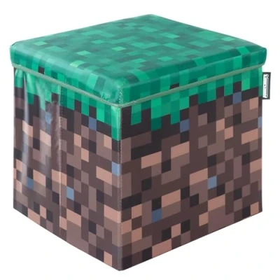 Abbildung von phoenix group AG Minecraft Sitz und Aufbewahrungsbox, Grasblock, Kids, Würfel