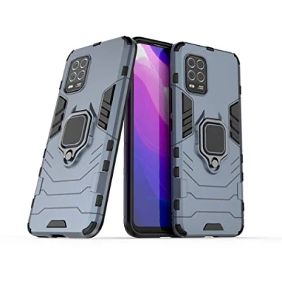 Abbildung von Kompatibel mit Xiaomi Mi 10 Lite 5G Hülle, Ring Ständer Magnetischer Handyhalter Auto Caseme Schutzhülle Case (Navy Blau)