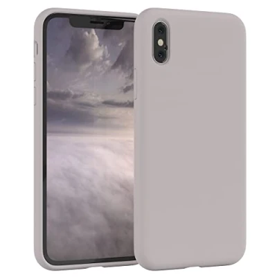 Abbildung von EAZY Case Silikon Hülle für iPhone XS Max weich stoßfeste Schutzhülle mit Kameraschutz Handyhülle Silikonhülle Dünn Premium Schutz TPU Cover Phone in Rosa Pastell Braun