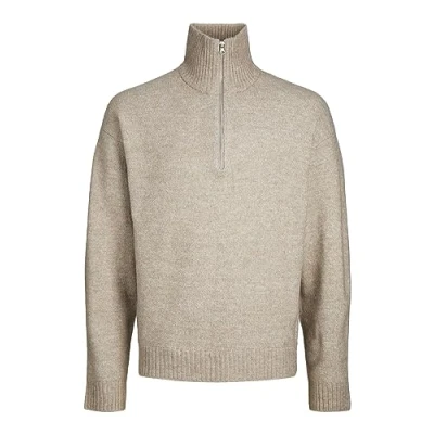Abbildung von Jack &amp; Jones Jorollie HALF ZIP Strickpullover, Herren, Größe: XL, Atmosphere