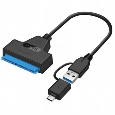 Abbildung von cablecc Typ C &amp; USB 3.0 Stecker auf SATA 22 Pin 2,5 &quot;Festplattentreiber SSD Adapterkabel für Macbook Laptop
