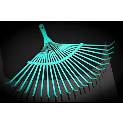 Abbildung von AGROHIT Laubrechen 22 Zinken Metal Laubharke Rechen Rasenrechen Harke 47 cm breit