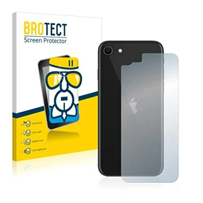 Abbildung von BROTECT Schutzglas für Apple iPhone SE 2 / 3 (Rückseite) Schutzfolie Panzer Folie Glas [Extrem Kratzfest 9H, Anti Fingerprint, Ultra Transparent]