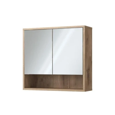 Abbildung von Vicco Badezimmerspiegelschrank Eliza, Viking Oak, 70 x 65 cm mit 2 Türen