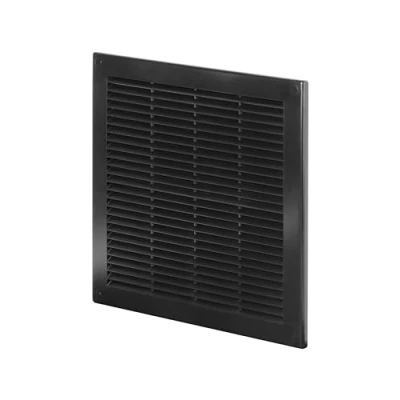 Abbildung von Awenta 300x300 mm Schwarz Lüftungsabdeckung flache, quadratische Lüftungsschlitze Integrierter Insektenschutz HVAC lüftungsgitter Lüftungsöffnungen für Badezimmer, Heimbüro klimaanlage abdeckung