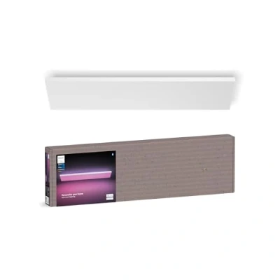Abbildung von Philips Hue Datura smarte Panelleuchte (rechteckig 30 x 120 cm), weißes &amp; farbiges Licht, Bluetooth kompatibel, Sprachsteuerung mit Alexa, Apple Home Google Assistant
