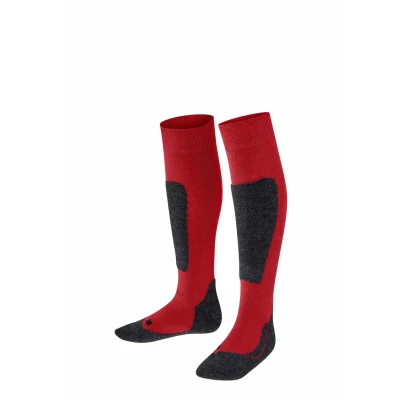 Abbildung von FALKE Unisex Kinder Active Ski K KH Wolle Funktionsmaterial warm dick 1 Paar Skisocken, Rot (Lipstick 8000), 39 42