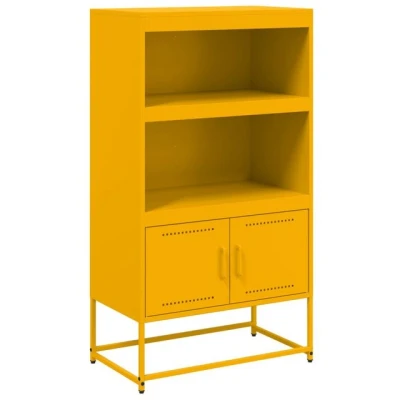 Abbildung von vidaXL Highboard Senfgelb 68,5x38,5x123,5 cm Stahl (1 St)