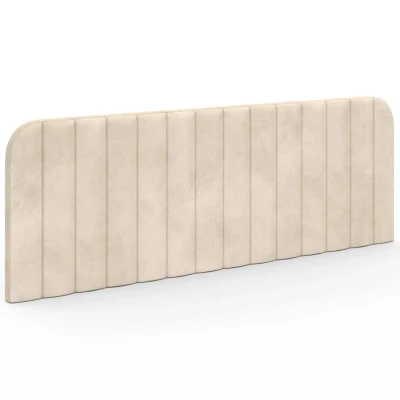 Abbildung von Hängekopfteil ALBA 160 cm in beigem Samt IDMarket