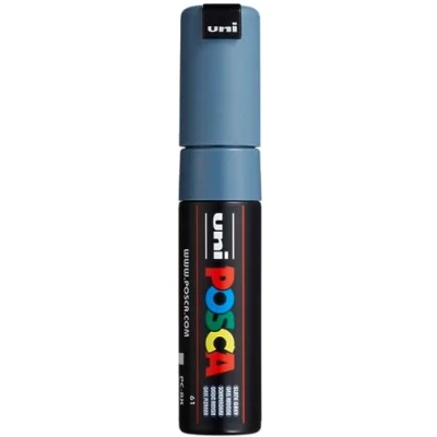 Abbildung von 6 x Uni Ball Fasermaler Posca PC 8K 8mm schiefergrau