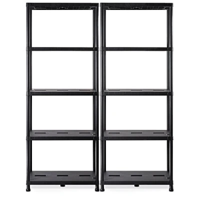 Abbildung von Ondis24 2X Regal, Lagerregal, 71 x 35 180 (H) cm, Steckregal, Kunststoffregal, 15 Zoll Schwerlastregal, bis zu kg belastbar