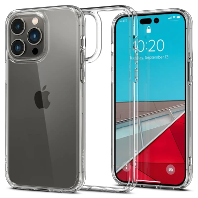 Abbildung von Apple iPhone 14 Pro Hülle Kunststoff Spigen Hard Case/Backcover Handyhülle Transparent Shockproof/Stoßfest