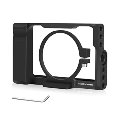 Abbildung von FUGASUN RX100M3/RX100M4/RX100M5 Kamerakäfig, DSC RX100 III (M3) IV (M4) V (M5) Käfig für Sony Kameragehäuse Kamera Rig
