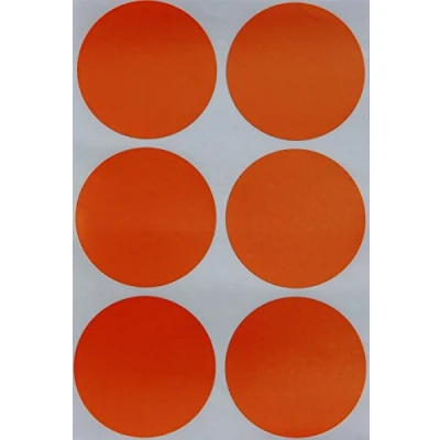 Abbildung von Sticker Orange 50 mm runde Aufkleber 5 cm 72 Stück von Royal Green