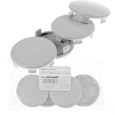 Abbildung von RKC Radkappe 4x 60mm Nabenkappen Radnaben Kappen Grau Gewölbt für Brock RC