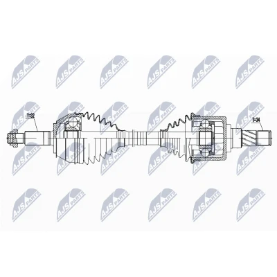 Abbildung von Antriebswelle NTY NPW NS 132