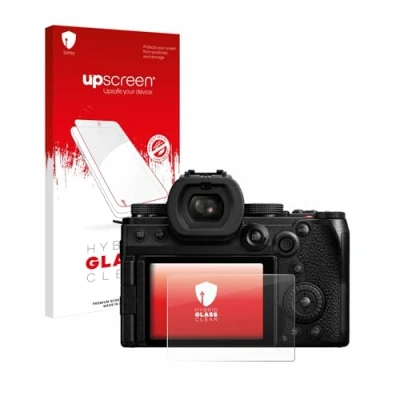 Abbildung von upscreen Schutzglas für Panasonic Lumix DC S5II Schutzfolie, Glas Folie [Klar, 9H Panzerschutz, Anti Fingerprint]
