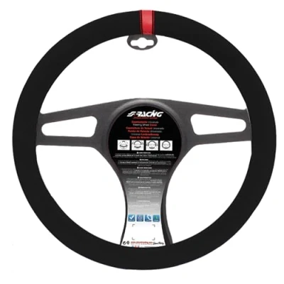 Abbildung von Simoni Racing Carrera Look CVT/27R Lenkradbezug schwarz 37 39cm Mikrofaser
