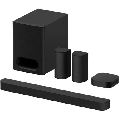 Abbildung von Sony BRAVIA Theatre System 6 (5.1 Kanal Surround Sound, 1000 W, inkl. Rücklautsprecher &amp; Subwoofer, Dolby Atmos, DTS:X, AI Voice Zoom 3 mit TV, DSEE, Multi Stereo Party Modus) Schwarz
