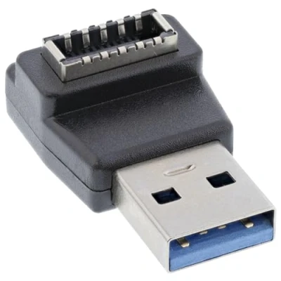 Abbildung von InLine® USB 3.2 Adapter, A Stecker zu intern E Frontpanel Buchse