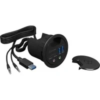 Abbildung von Icy Box Hub 4 Port USB 3.0 IB HUB1403B Tischeinbau, 60 mm