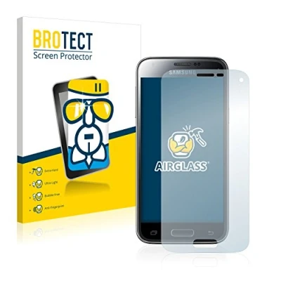 Abbildung von BROTECT Schutzglas für Samsung Galaxy S5 Mini SM G800F Schutzfolie Panzer Folie Glas [Extrem Kratzfest 9H, Anti Fingerprint, Ultra Transparent]