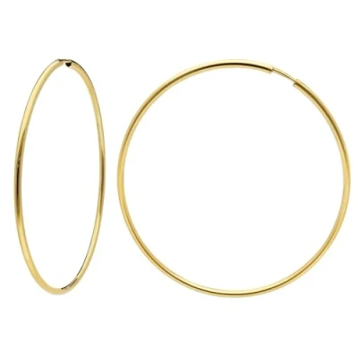 Abbildung von trendor Creolen 8K Breite 2 MM 60 Ohrringe, Damen, Größe: One Size, Gold coloured