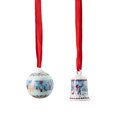 Abbildung von Weihnachten: Hutschenreuther Weihnachtskugel Miniset Glockenball Weihnachtsabend 727412 von Renata