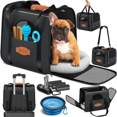 Abbildung von Lovpet Tiertransportbox, Hundebox Hundetasche Transportbox 2in1 Hunde Katzentasche