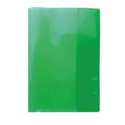 Abbildung von HERMA 19613 Heftumschläge A5 Transparent Grün, 10 Stück, Hefthüllen aus strapazierfähiger, abwischbarer &amp; extra dicker Polypropylen Folie, durchsichtige Heftschoner Set für Schulhefte, farbig