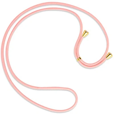 Abbildung von mtb more energy® Ersatz Band für Handykette rosa inklusive Endkappen (Gold) hochwertige Austausch Kordel Seil Kette