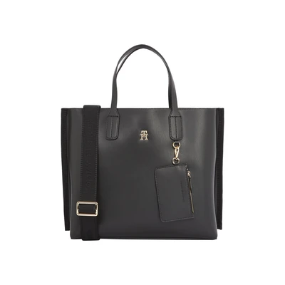Abbildung von Tommy Hilfiger Distinct Satchel Handtasche, Damen, Größe: One Size, Black
