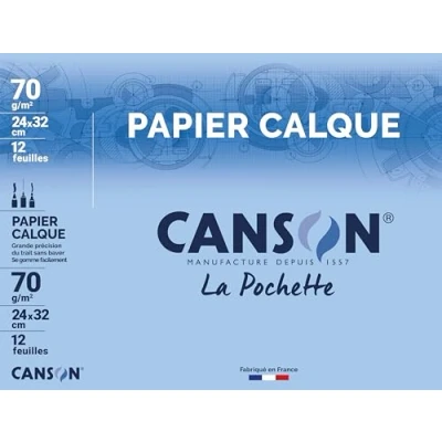 Abbildung von CANSON 200003197 Transparentpapier, 240 x 320 mm, 70 g/qm