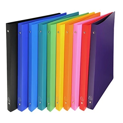 Abbildung von Exacompta 51199E Ringbuch OPAK DIN A4 aus Kunststoff mit 2 Ringen 20 mm breit 1 Stück Zufallsfarbe ideal für Schule und Büro Ringhefter Ringordner Ringbuchordner