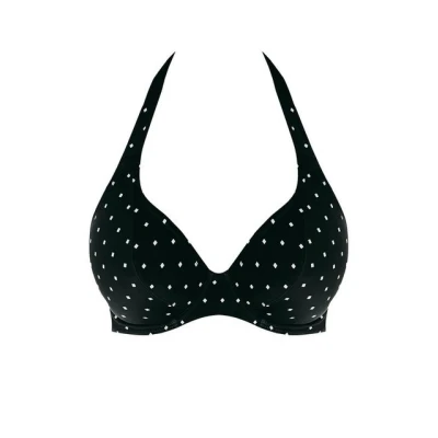 Abbildung von Freya Jewel Cove Banded Halter Bikini Top Schwarz C 70 Damen