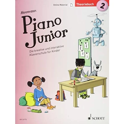 Abbildung von Piano Junior: Theoriebuch 2: Die kreative und interaktive Klavierschule für Kinder. Band 2. Klavier. (Piano Junior deutsche Ausgabe, 2)