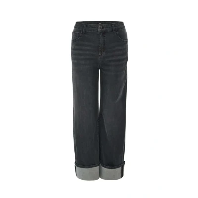 Abbildung von Opus WIDE Marli TURN UP Jeans Relaxed Fit, Damen, Größe: 34x28, Soft authentic grey