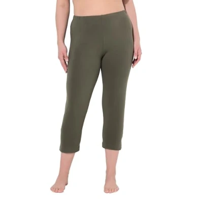 Abbildung von Ulla Popken Nachtwäsche Hose, Damen, Größe: 42/44, Olive gray
