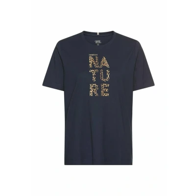 Abbildung von camel active Tshirt print, Damen, Größe: XXL, Night blue