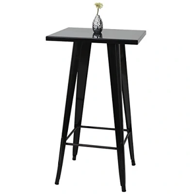 Abbildung von Mendler Stehtisch HWC A73, Bistrotisch Bartisch, Metall Industriedesign 105x60x60cm schwarz