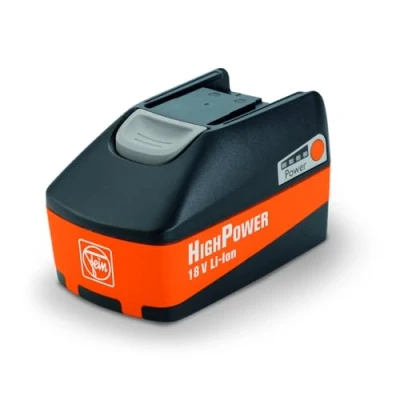 Abbildung von HighPower Li Ionen Akku mit hochstromfähigen Zellen, Ladestandsanzeige und FEIN SafetyCell Technology,Spannung 18 V, Kapazität 5,2 Ah, Gewicht 0,75 kg