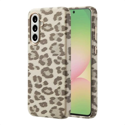 Abbildung von Samsung Galaxy A56 (5G) Hülle MagSafe Kunstleder Selencia Backcover Handyhülle Beige