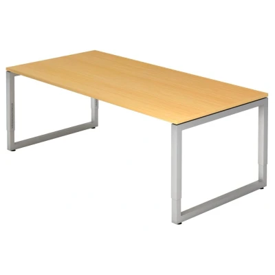 Abbildung von HAMMERBACHER höhenverstellbarer Schreibtisch VRS2E/6/S buche